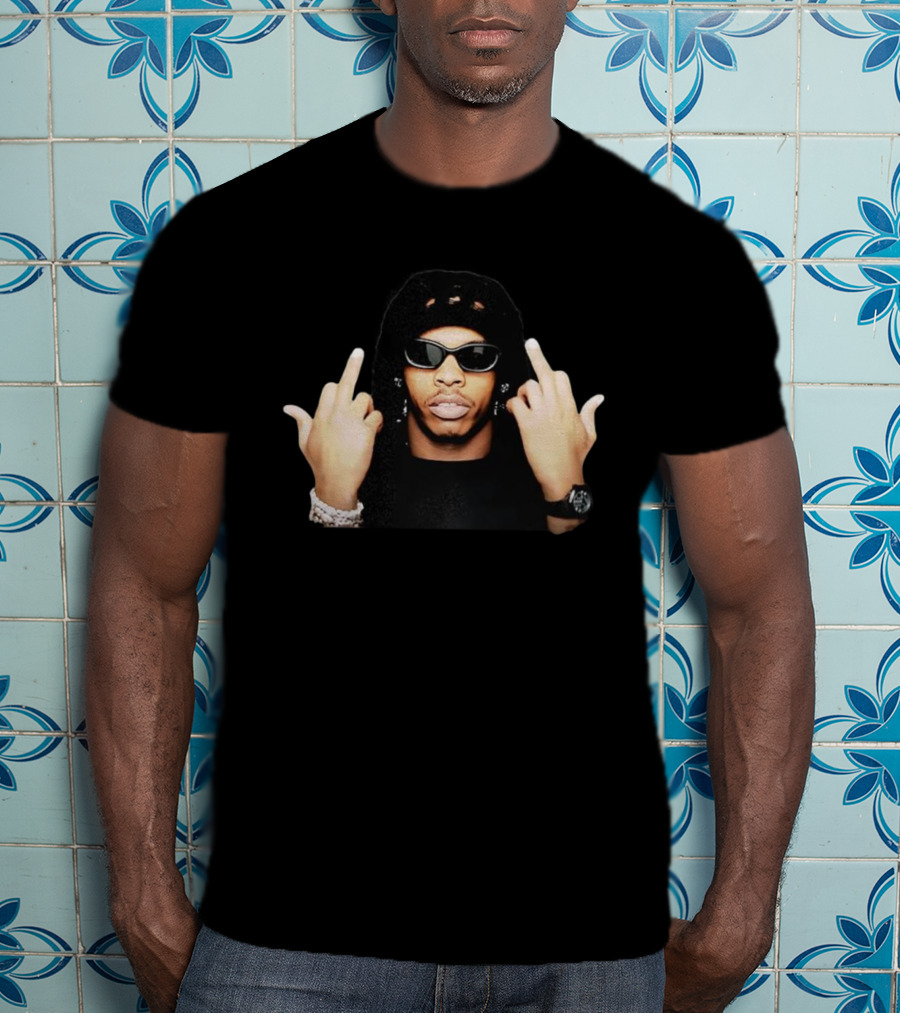 Lil Baby Two Middle Fingers Meme Sunglasses Black Jewelry T-Shirt