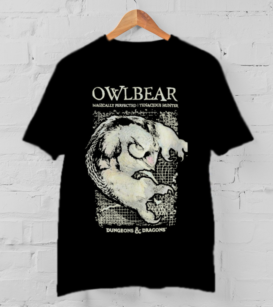 Owlbear Dungeons & Dragons Magically Perfected Tenacious Hunter T-Shirt