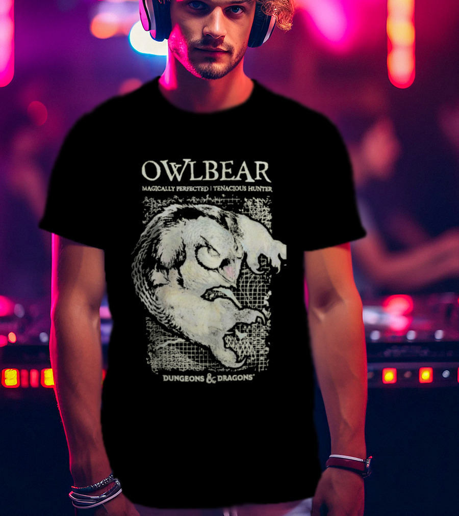 Owlbear Dungeons & Dragons Magically Perfected Tenacious Hunter T-Shirt