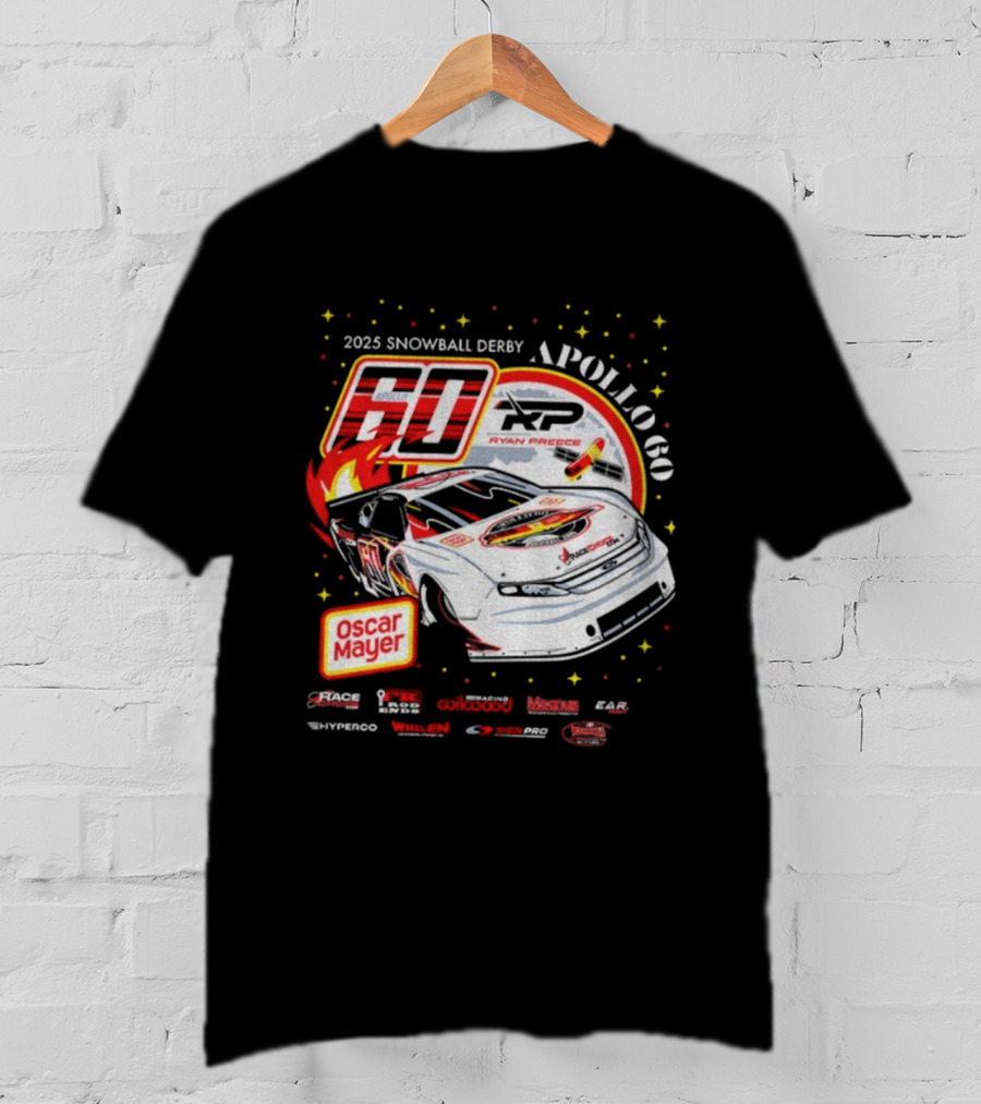 Ryan Preece 60 XP Apollo Oscar Mayer 2025 Snowball Derby Racing T-Shirt