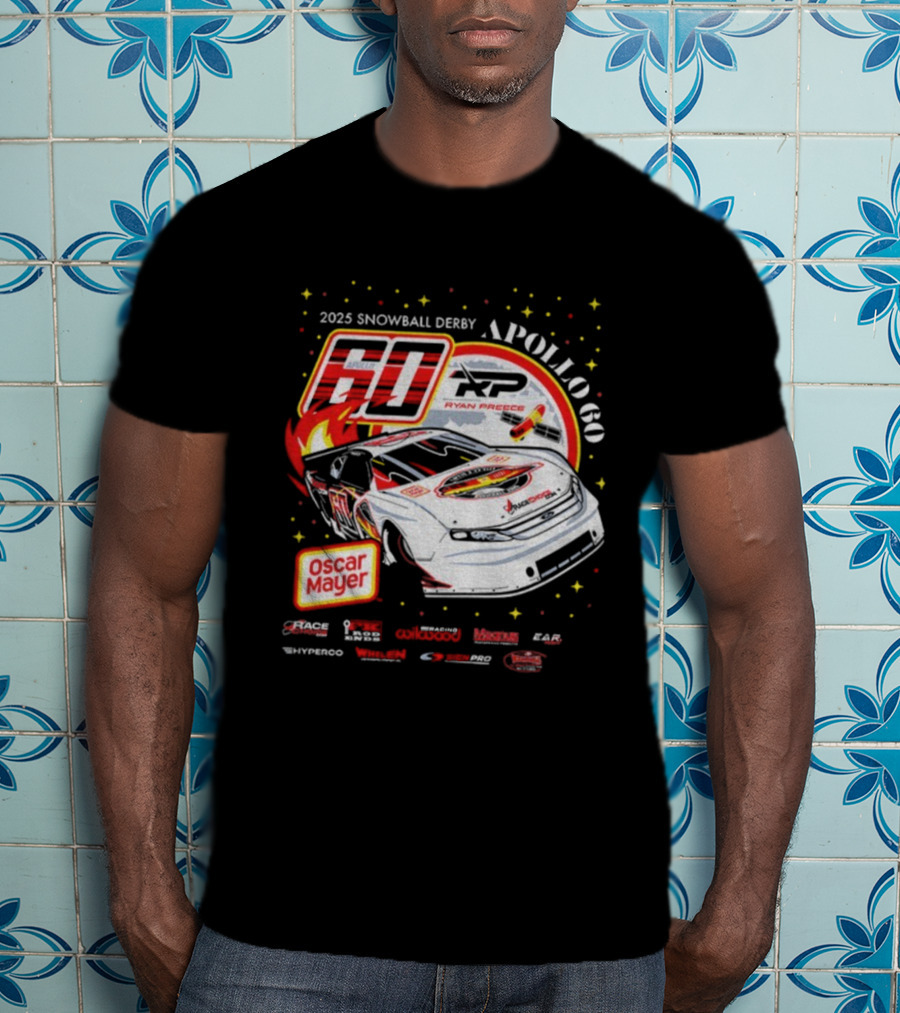 Ryan Preece 60 XP Apollo Oscar Mayer 2025 Snowball Derby Racing T-Shirt