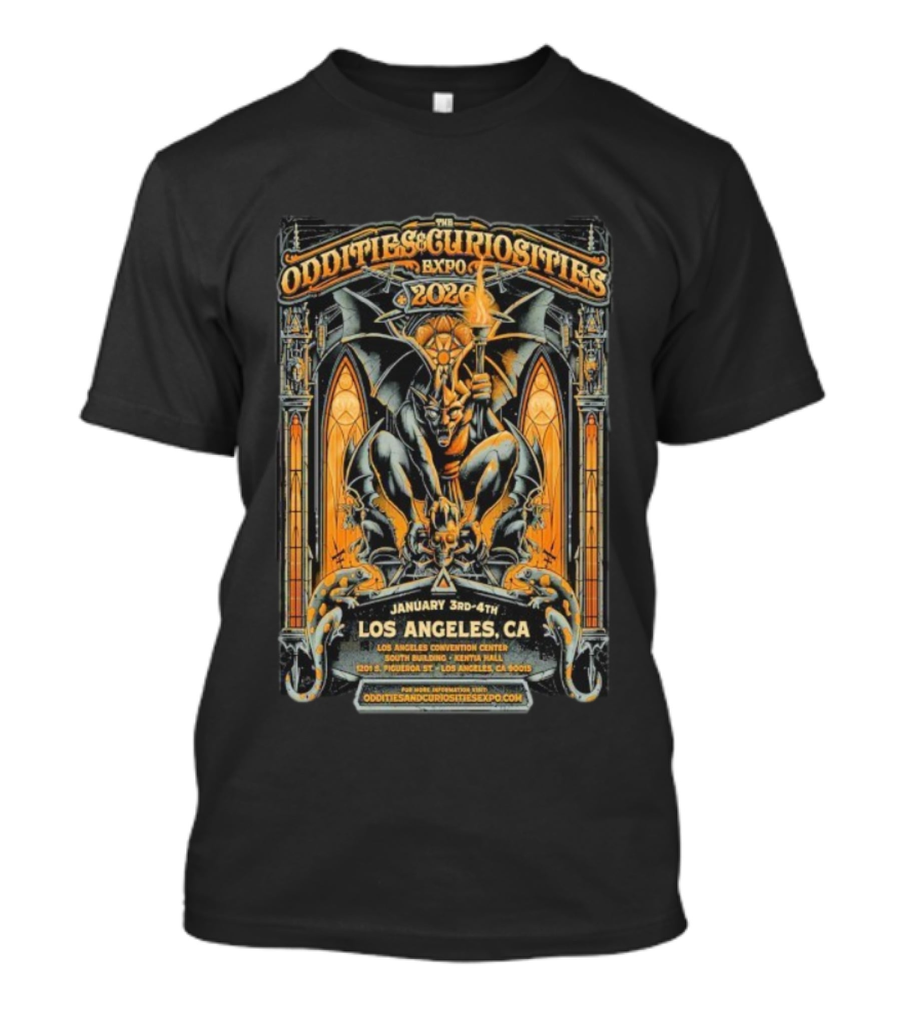 Oddities And Curiosities Expo 2026 Los Angeles Convention Center January 3-4 South Building Kentia Hall T-Shirt