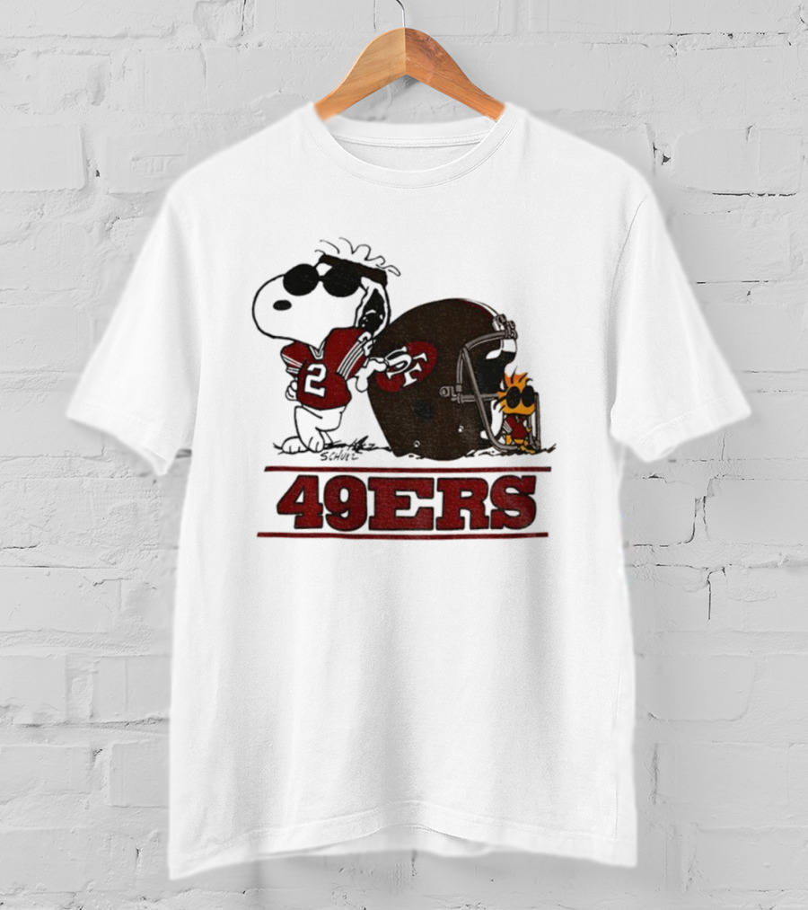 Snoopy Woodstock San Francisco 49ers NFL Football Helmet 2025 T-Shirt