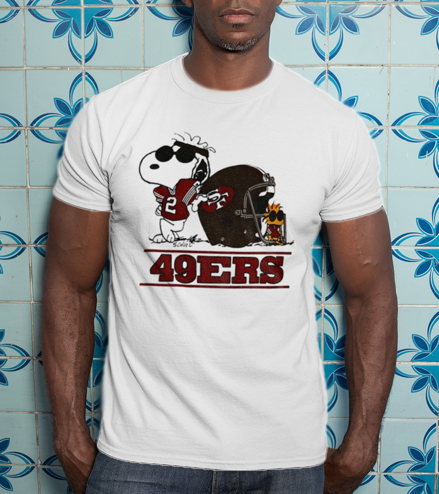 Snoopy Woodstock San Francisco 49ers NFL Football Helmet 2025 T-Shirt