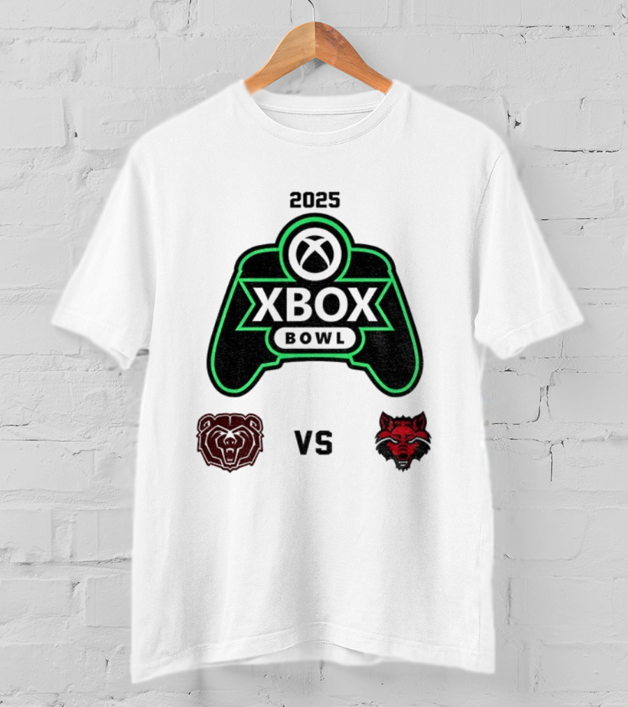 2025 Xbox Bowl Missouri State Bears Vs Arkansas State Red Wolves Showdown T-Shirt