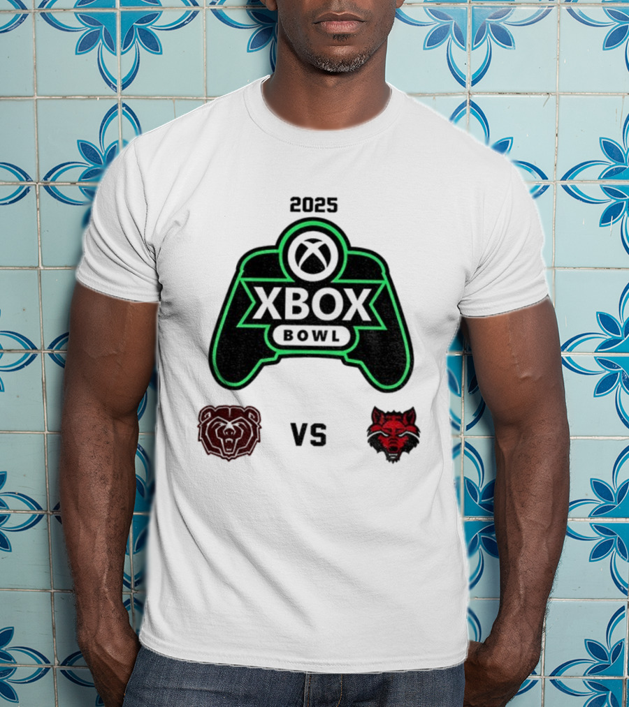 2025 Xbox Bowl Missouri State Bears Vs Arkansas State Red Wolves Showdown T-Shirt