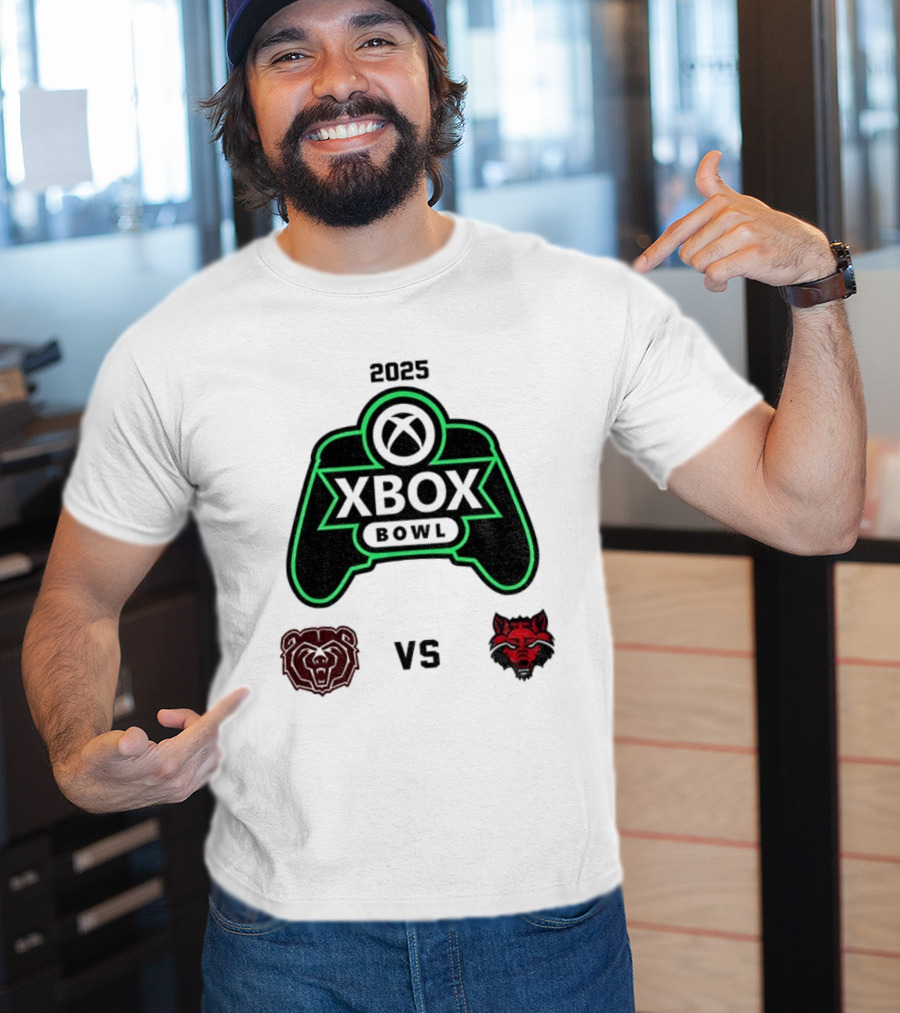 2025 Xbox Bowl Missouri State Bears Vs Arkansas State Red Wolves Showdown T-Shirt