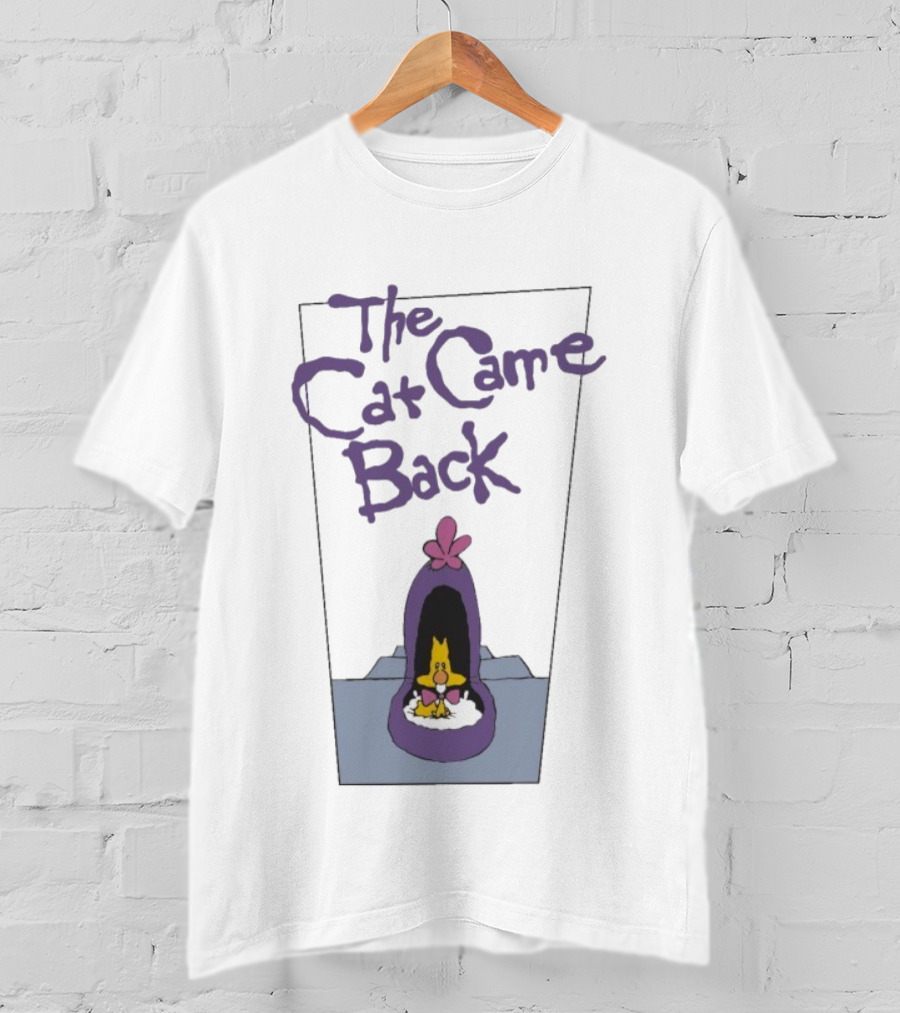 The Cat Came Back Nostalgic Cartoon Illustration T-Shirt