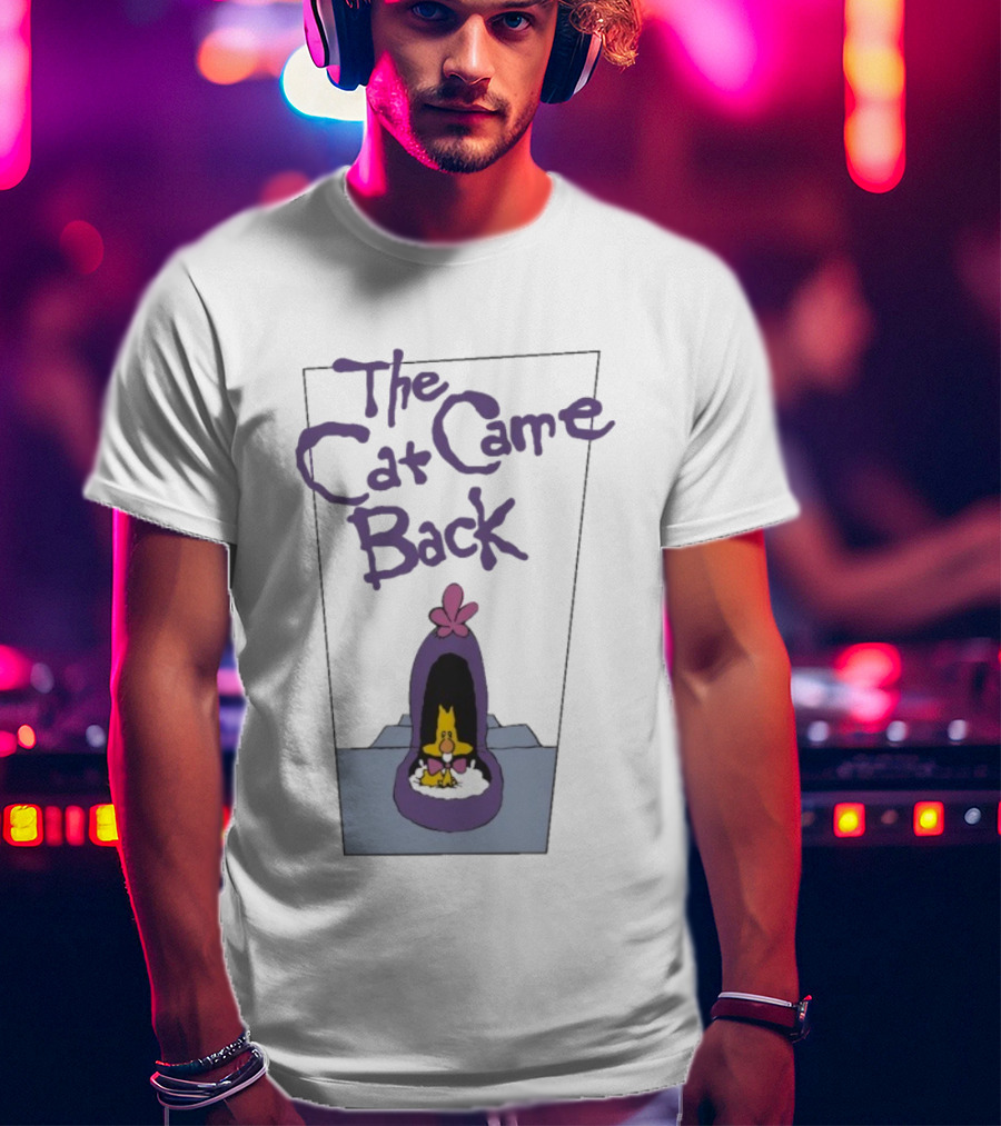 The Cat Came Back Nostalgic Cartoon Illustration T-Shirt