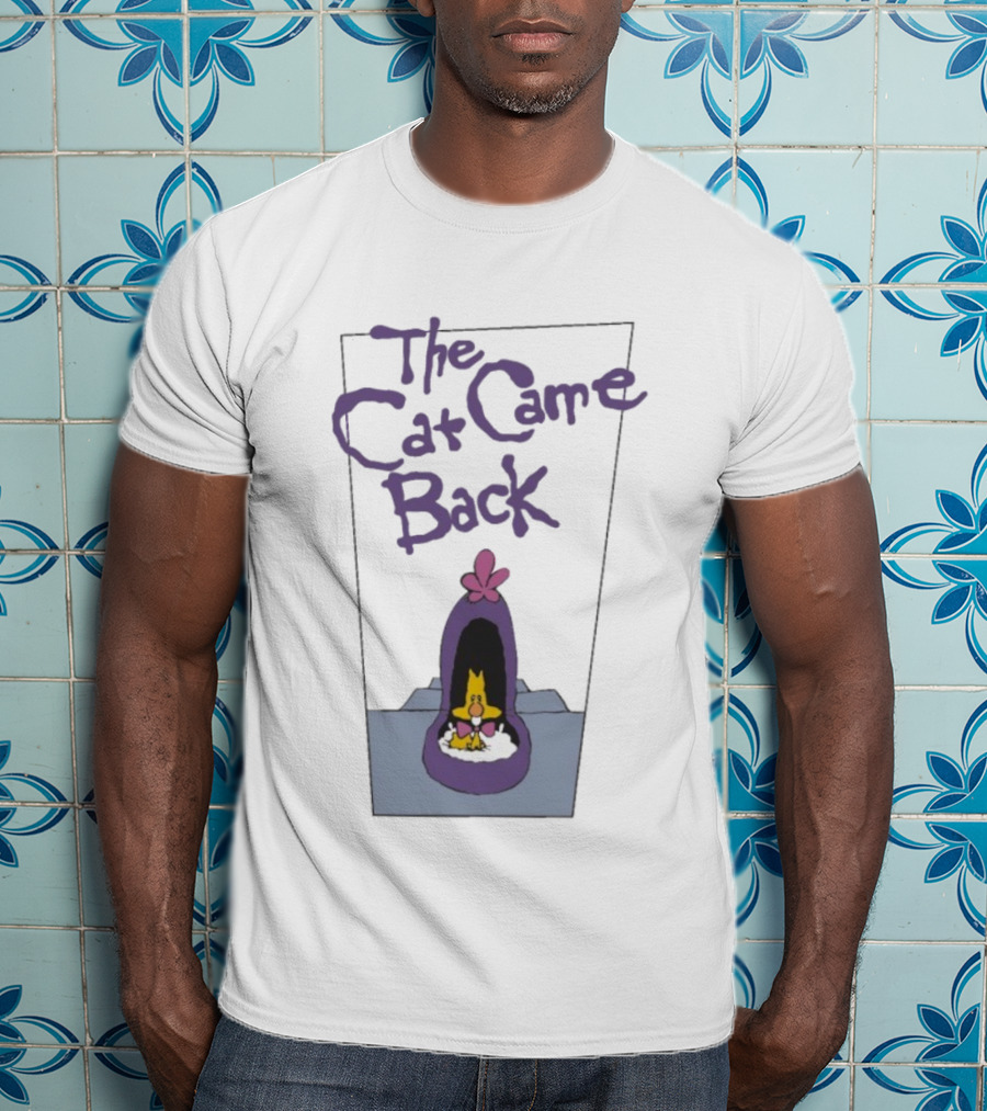 The Cat Came Back Nostalgic Cartoon Illustration T-Shirt