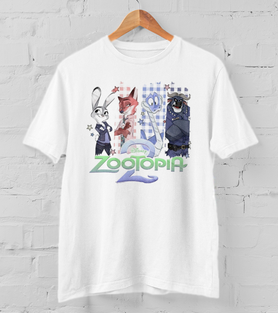 Disney Zootopia 2 Movie Bunny Fox Characters T-Shirt