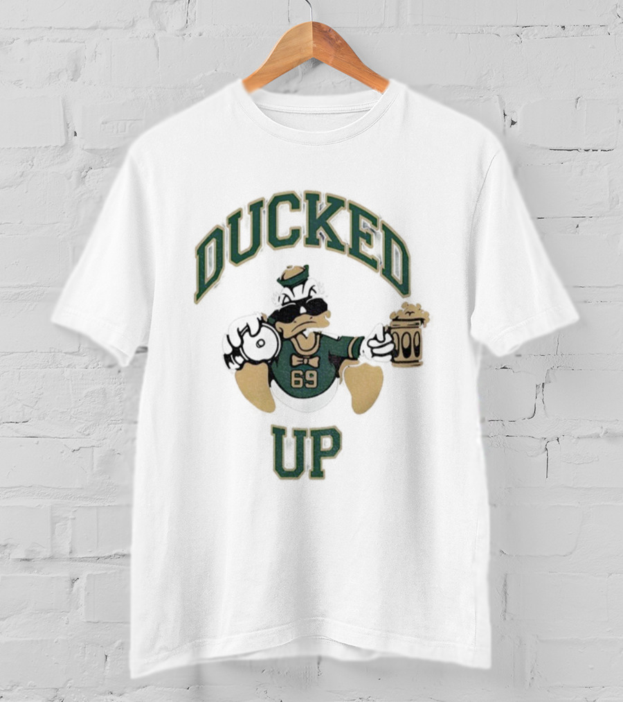 Ducked Up Oregon Duck Mascot Parody 69 T-Shirt