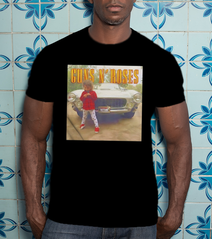 Guns N Roses Nothin’ Child In Front Of Vintage Car T-Shirt