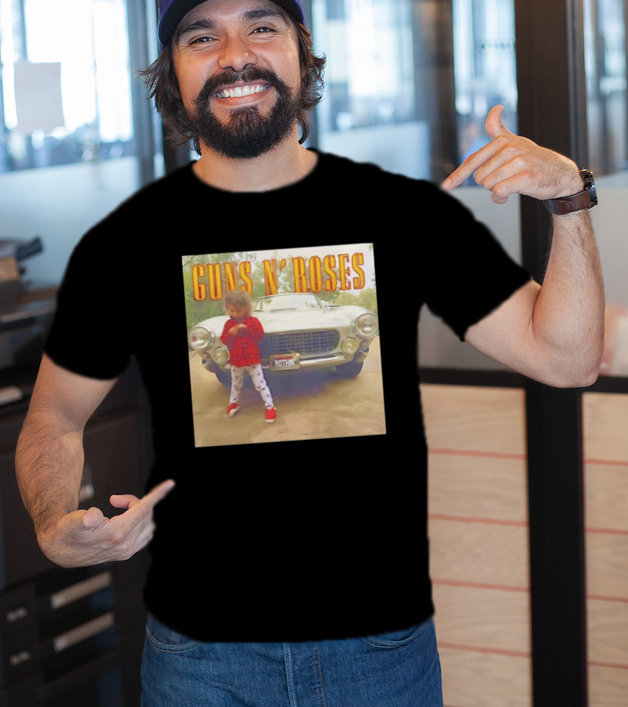 Guns N Roses Nothin’ Child In Front Of Vintage Car T-Shirt