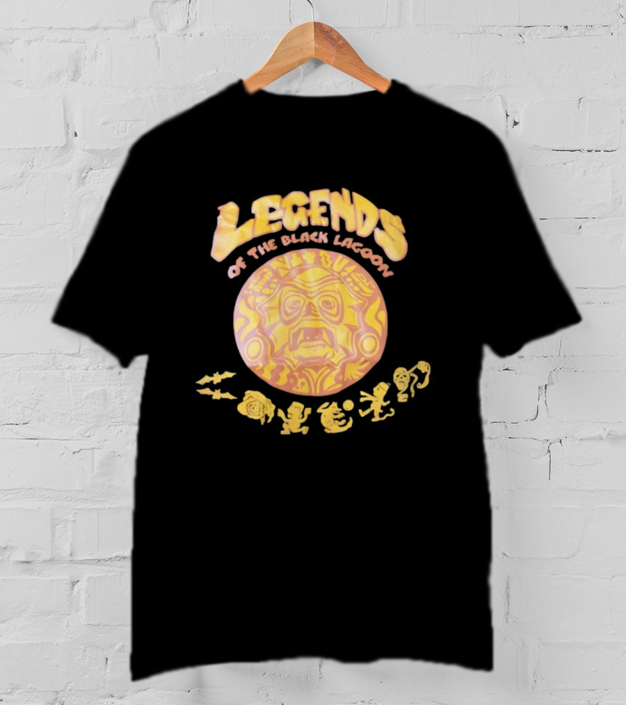 Legends Of The Black Lagoon Aztec-Inspired Face And Symbols T-Shirt