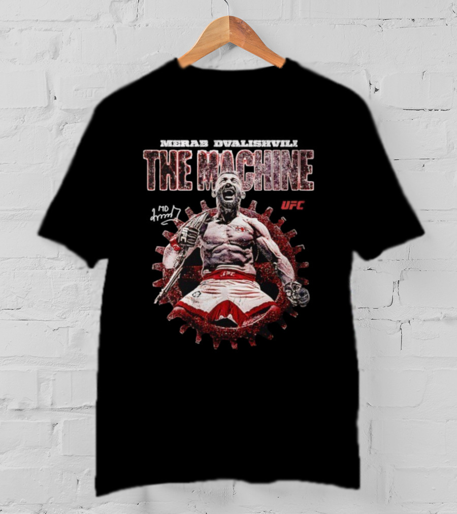 Merab Dvalishvili The Machine UFC Fighter MMA Signature T-Shirt