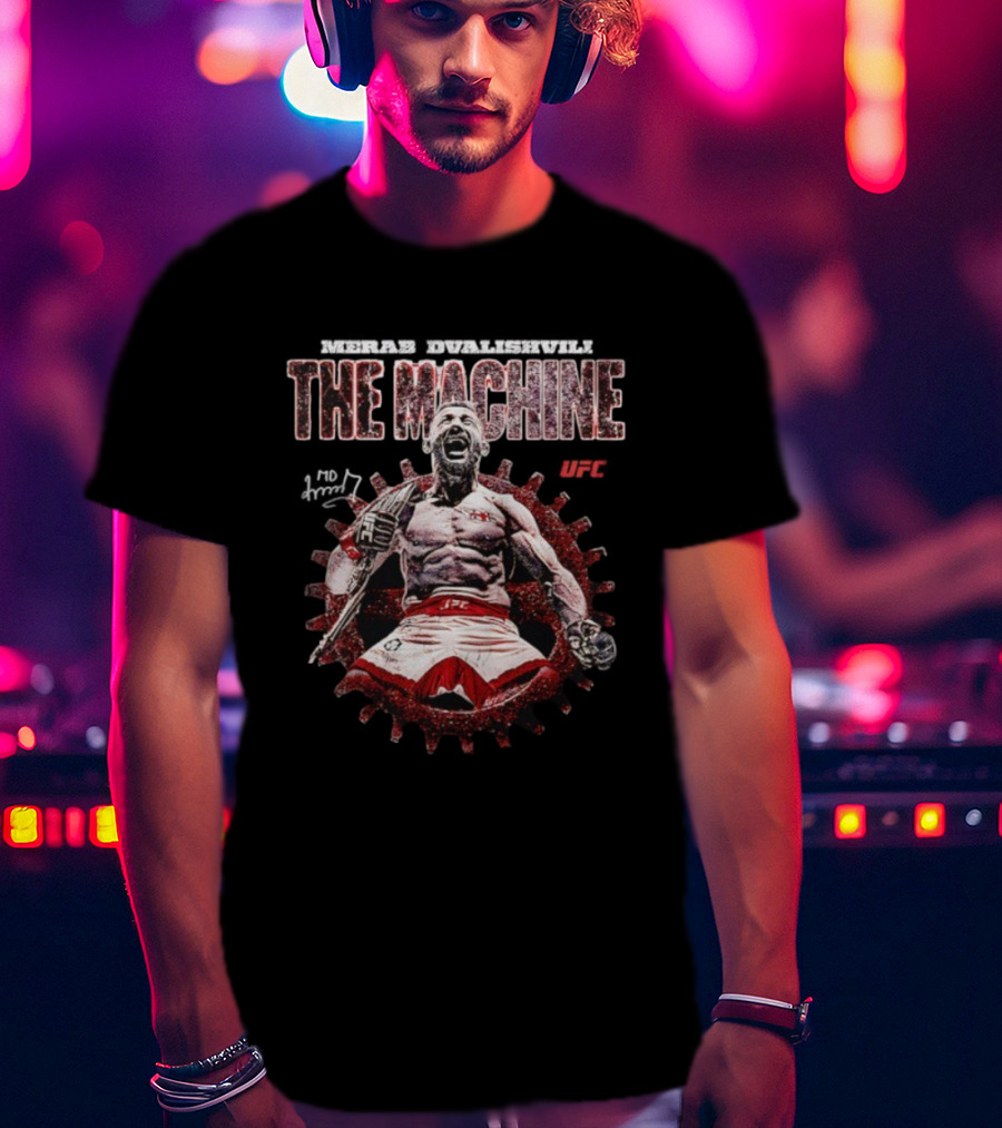 Merab Dvalishvili The Machine UFC Fighter MMA Signature T-Shirt
