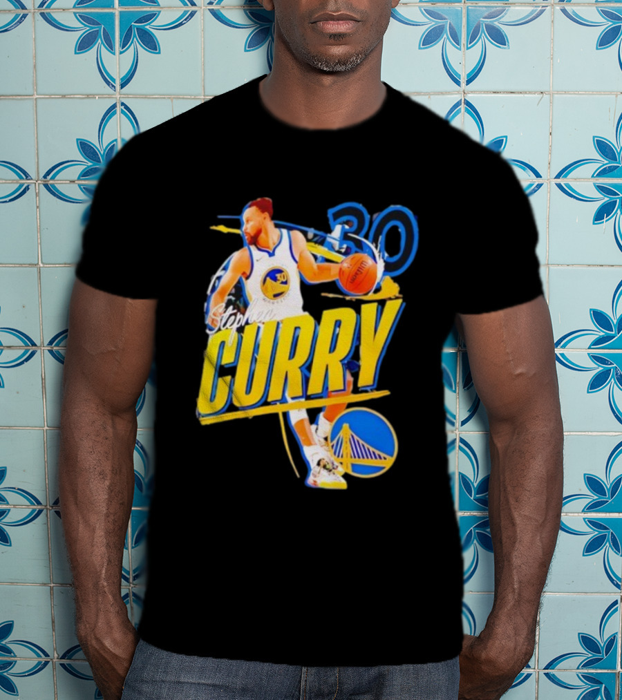 Stephen Curry 30 Golden State Warriors Basketball Icon T-Shirt