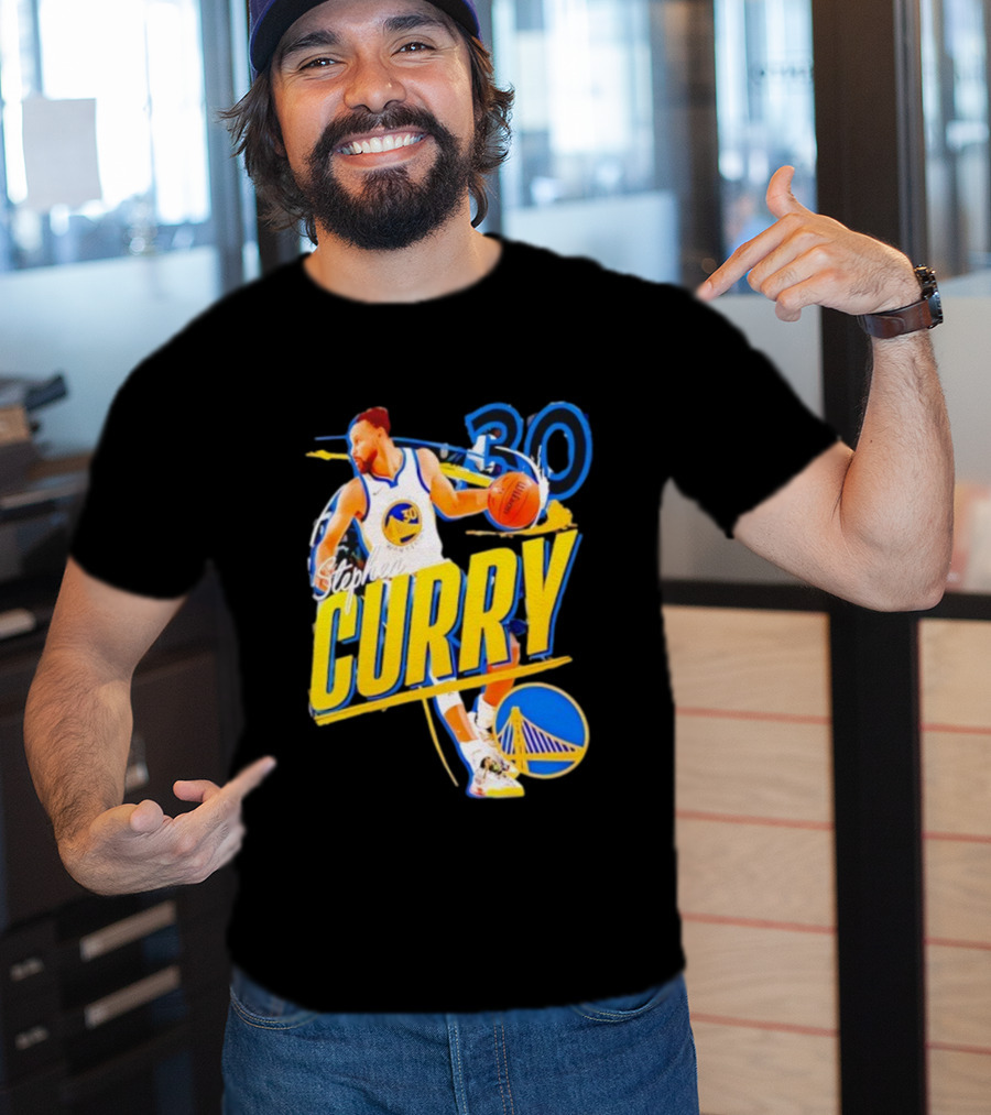 Stephen Curry 30 Golden State Warriors Basketball Icon T-Shirt