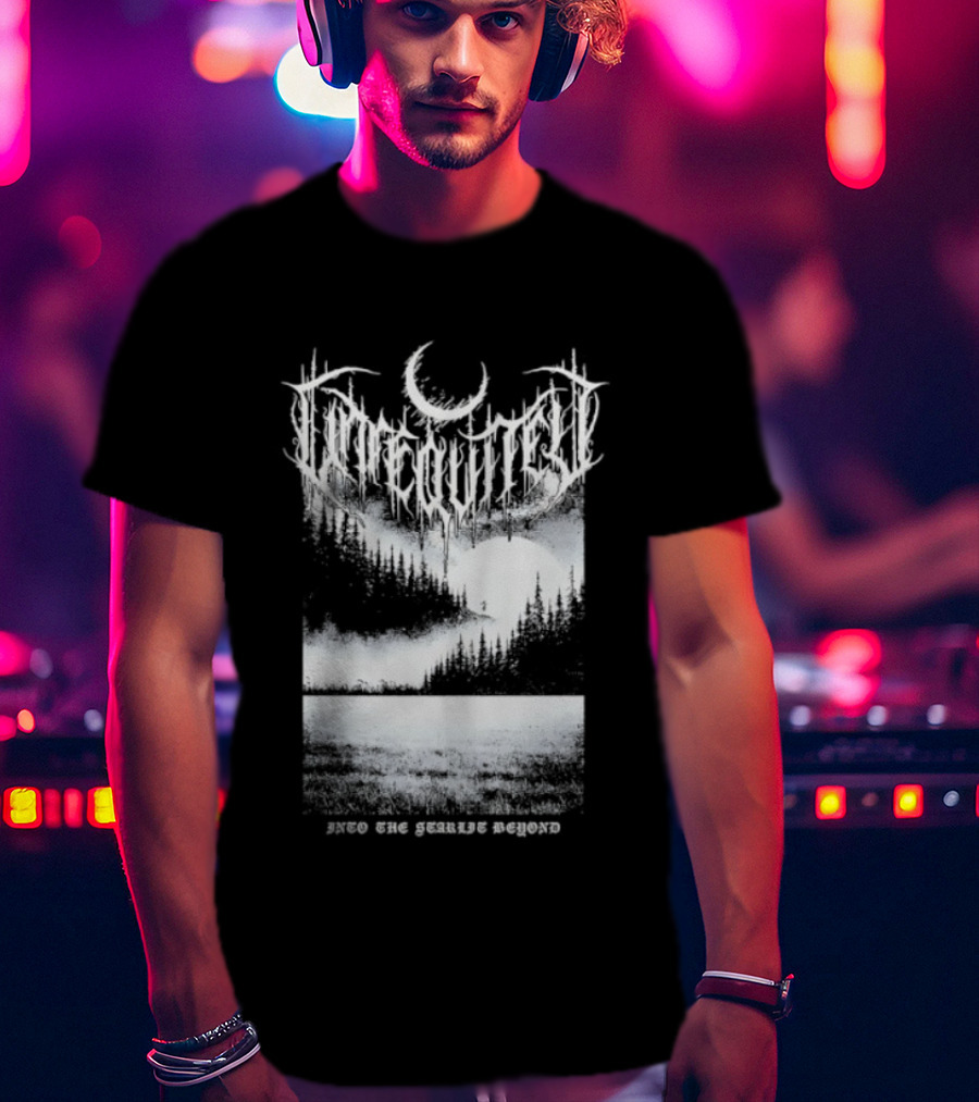 Svaltvinter Moonlit Forest With Geiranger Beyond T-Shirt