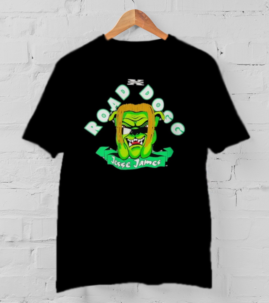 Road Dogg Jesse James 1998 WWF D-Generation X Neon Monster Face T-Shirt