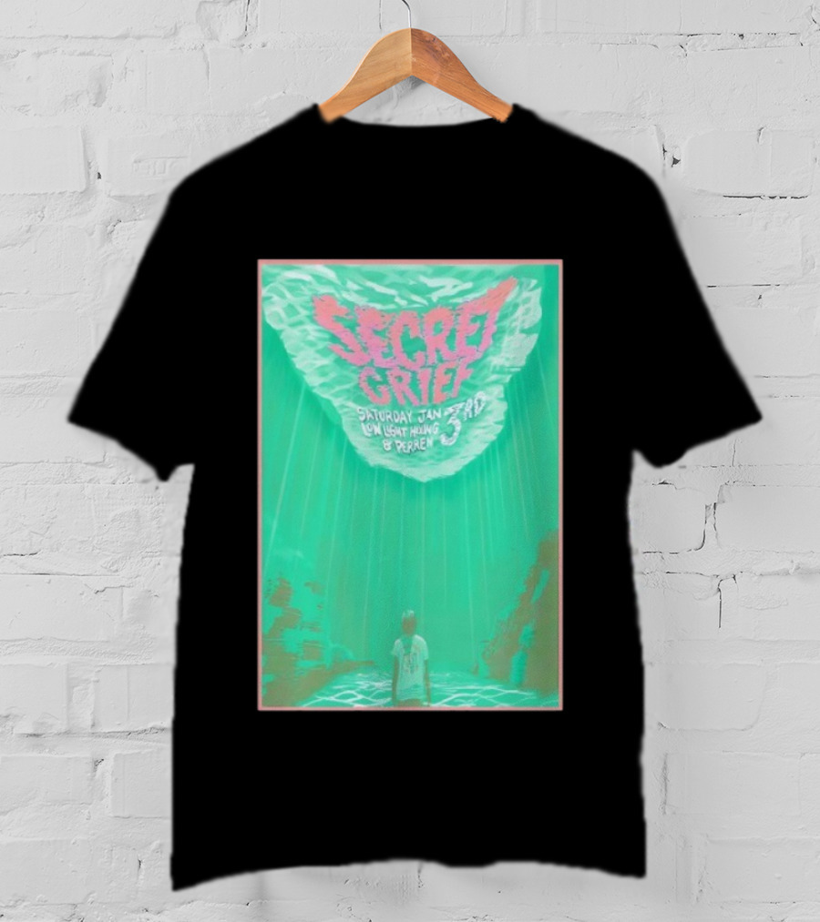Secret Grief Concert With Low Light Hikes & Perren Grand Rapids Jan 3 2026 T-Shirt