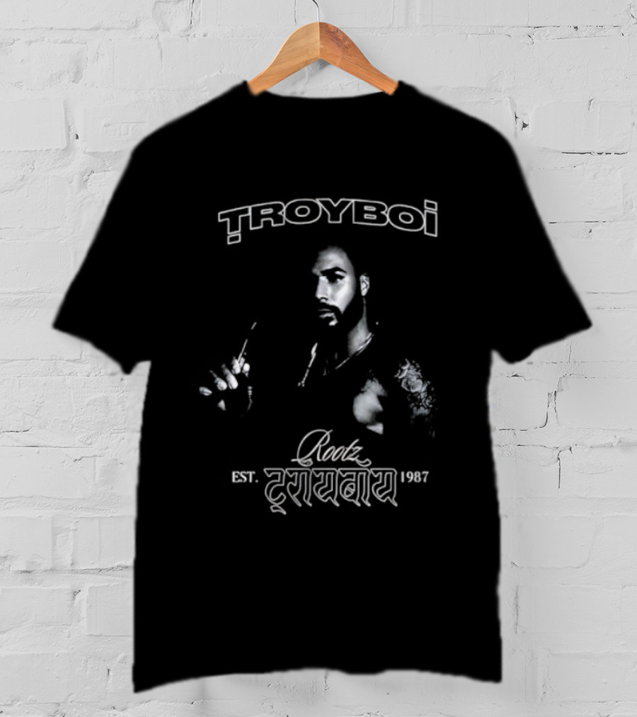 Troyboi Rootz Est 1987 Vintage Style Cheetah Palm Trees T-Shirt