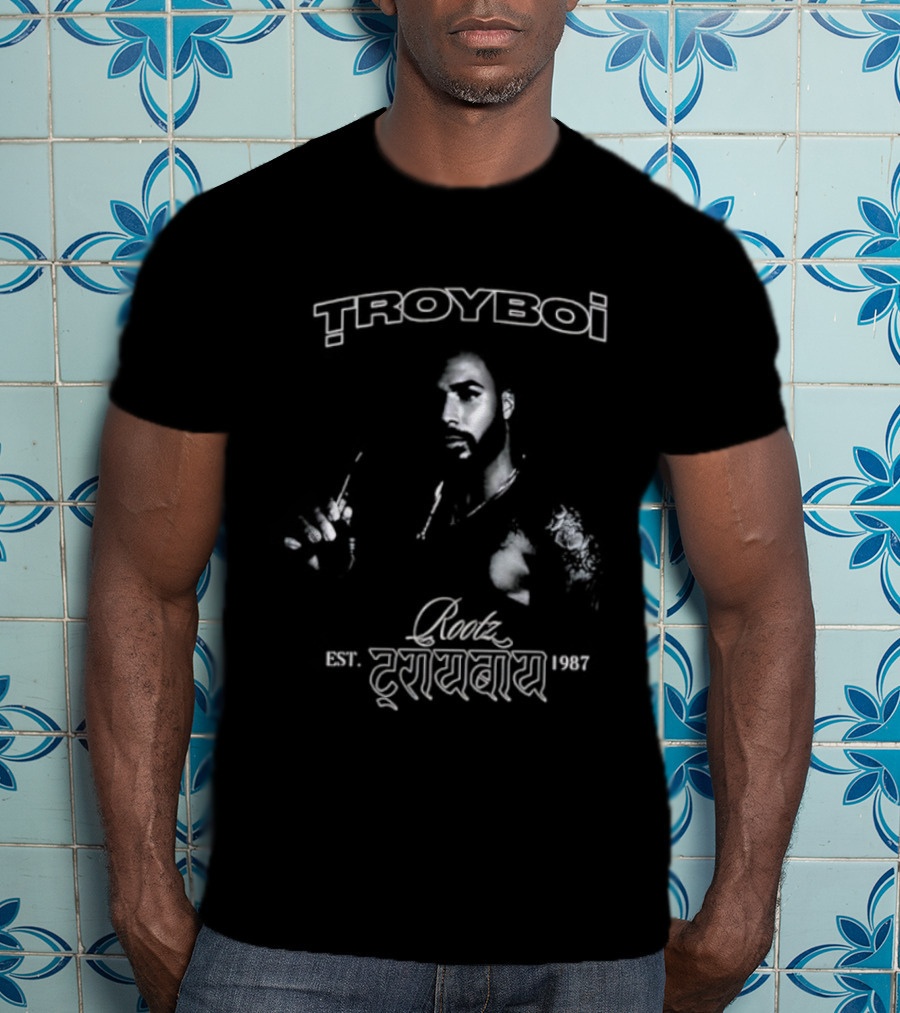 Troyboi Rootz Est 1987 Vintage Style Cheetah Palm Trees T-Shirt