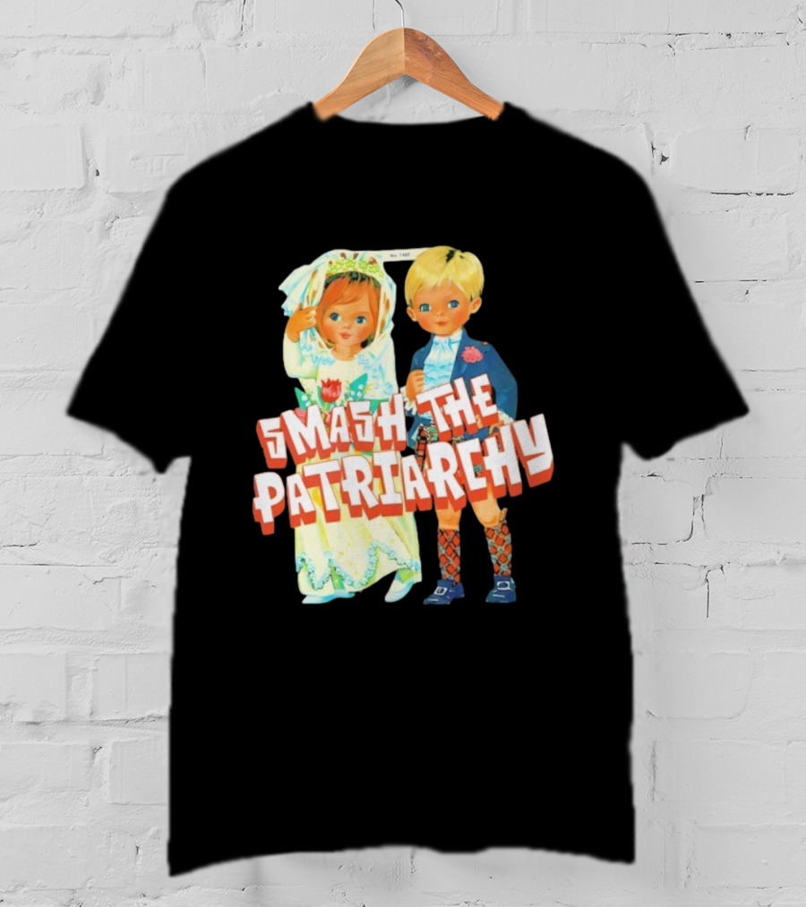 Smash The Patriarchy Vintage Children Illustration T-Shirt