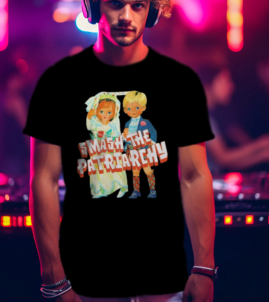 Smash The Patriarchy Vintage Children Illustration T-Shirt