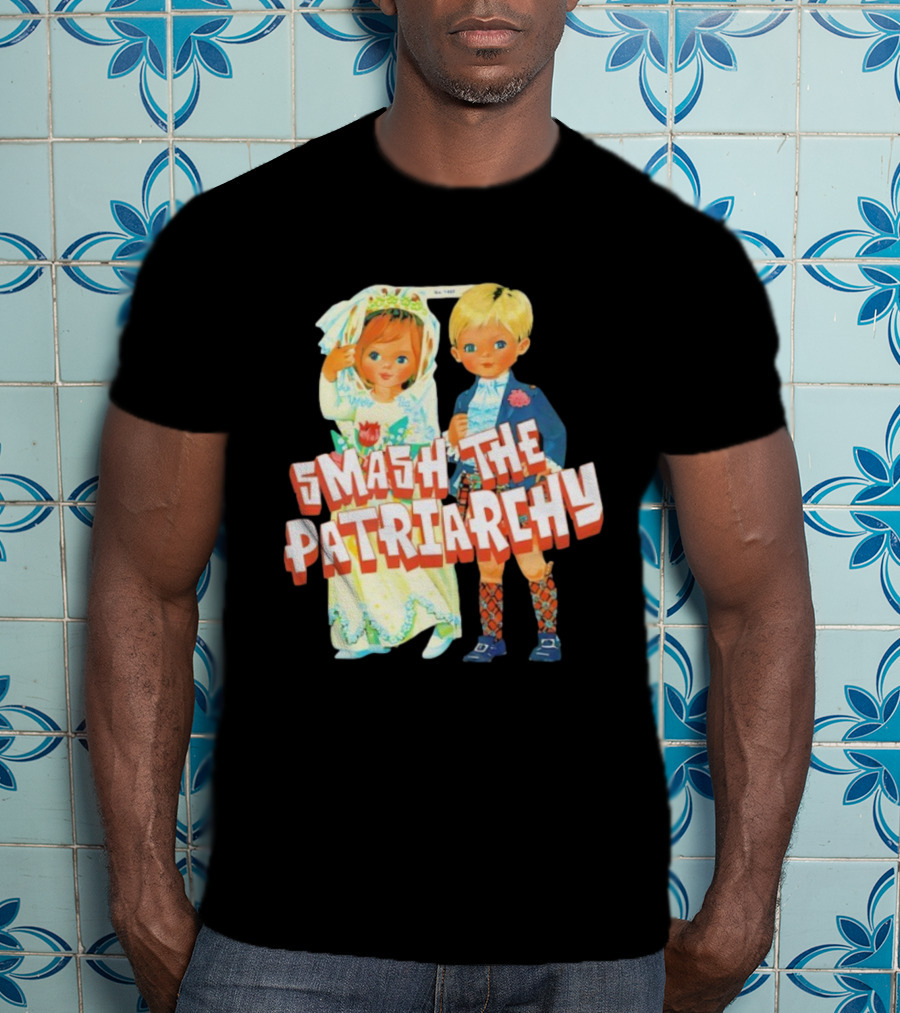 Smash The Patriarchy Vintage Children Illustration T-Shirt