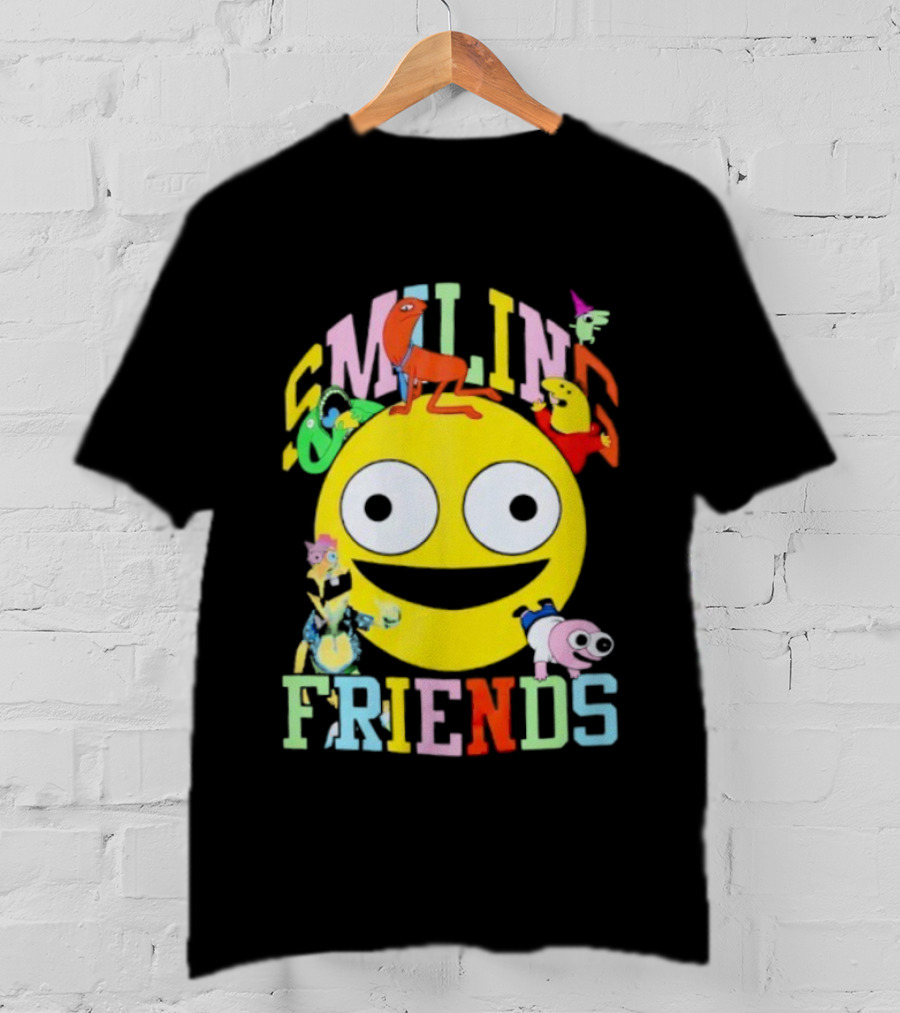 Smiling Friends Colorful Characters With Large Yellow Smile Face T-Shirt