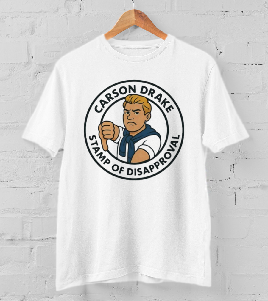 Carson Drake Stamp Of Disapproval Thumbs Down Badge T-Shirt