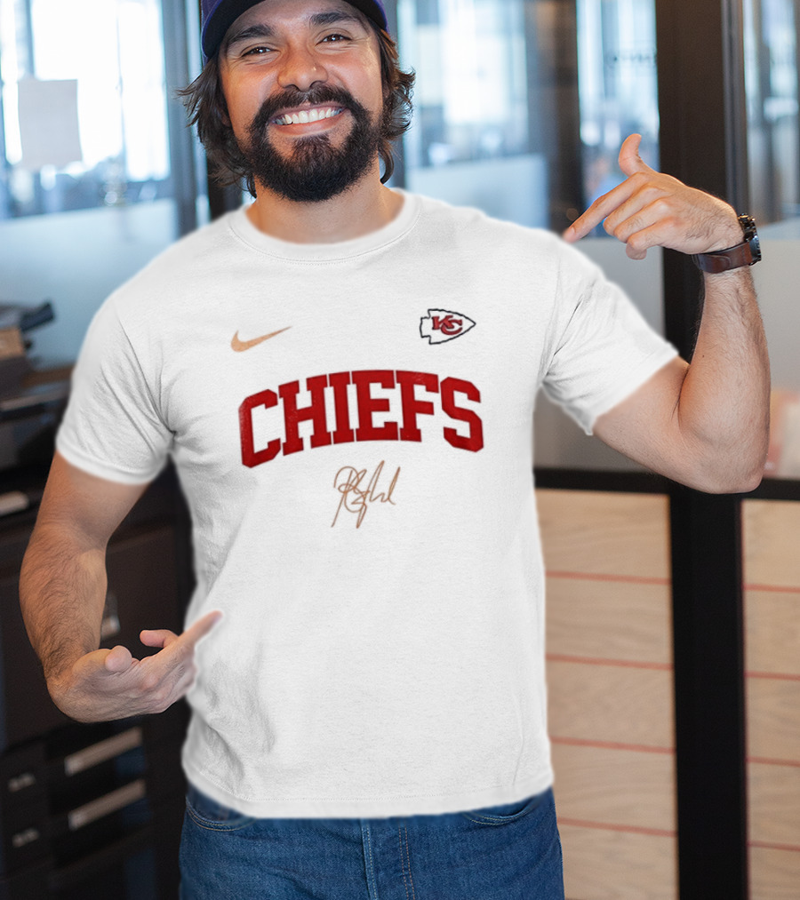 Kansas City Chiefs Nike KC Arrowhead Barry Manilow Signature T-Shirt