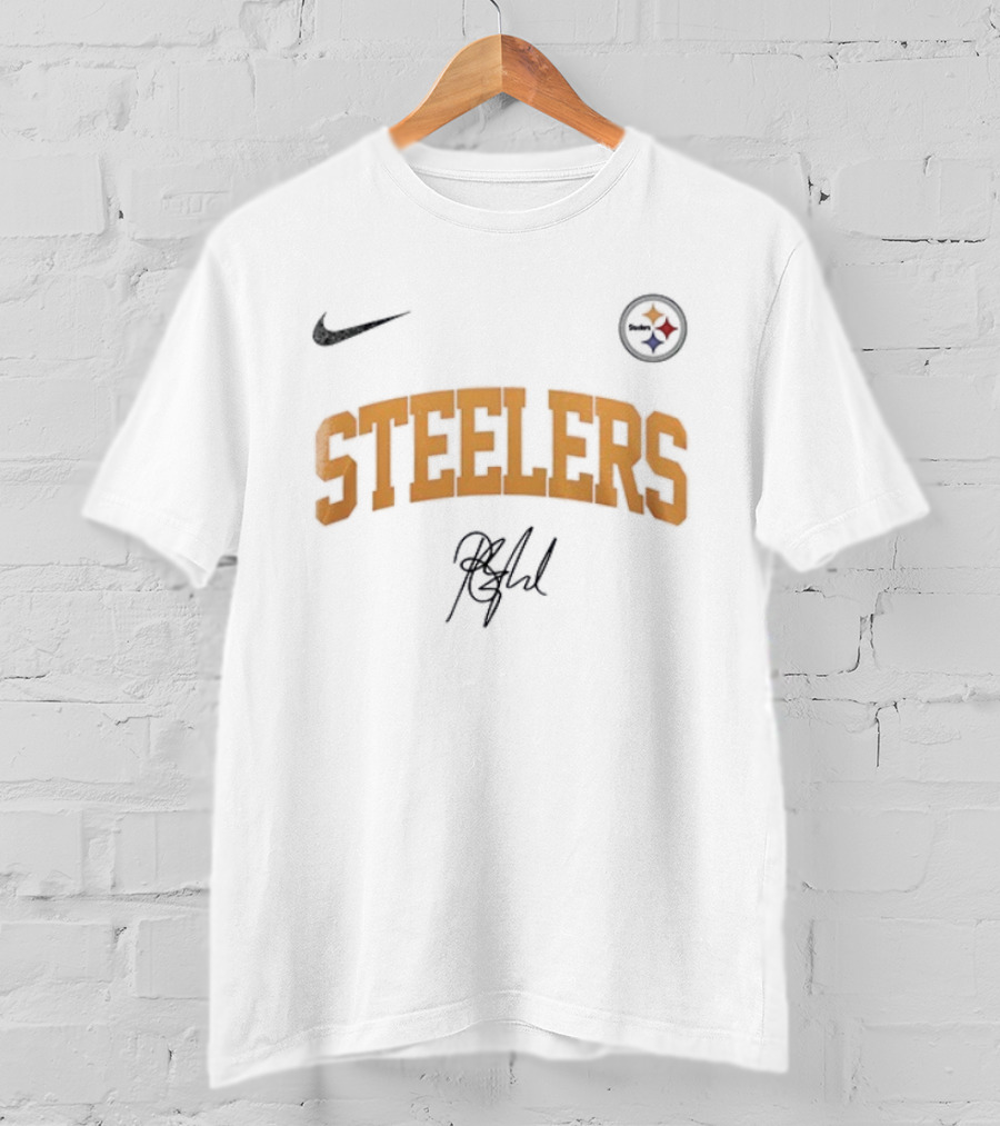 Pittsburgh Steelers Barry Manilow Signature Nike Logo Once Before I Go T-Shirt
