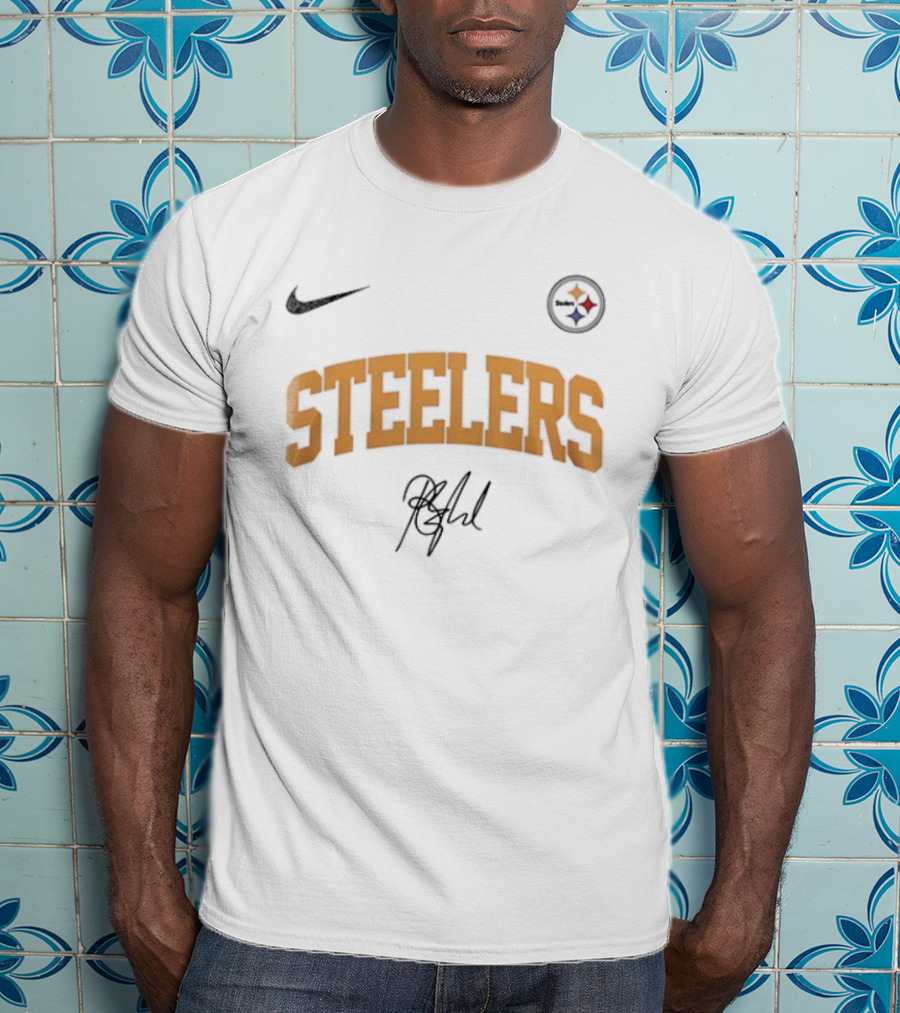 Pittsburgh Steelers Barry Manilow Signature Nike Logo Once Before I Go T-Shirt