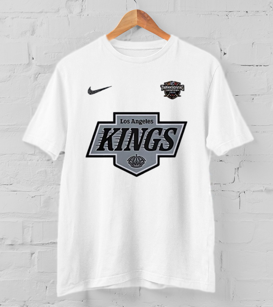 Thanksgiving 2023 Los Angeles Kings Hockey Black Nike Retro Style T-Shirt