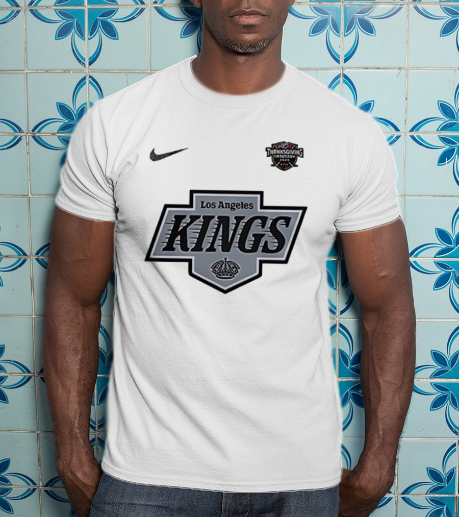 Thanksgiving 2023 Los Angeles Kings Hockey Black Nike Retro Style T-Shirt