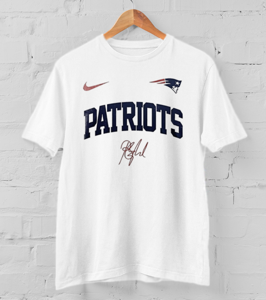 Nike New England Patriots NFL Playoff Game Barry Signature T-Shirt