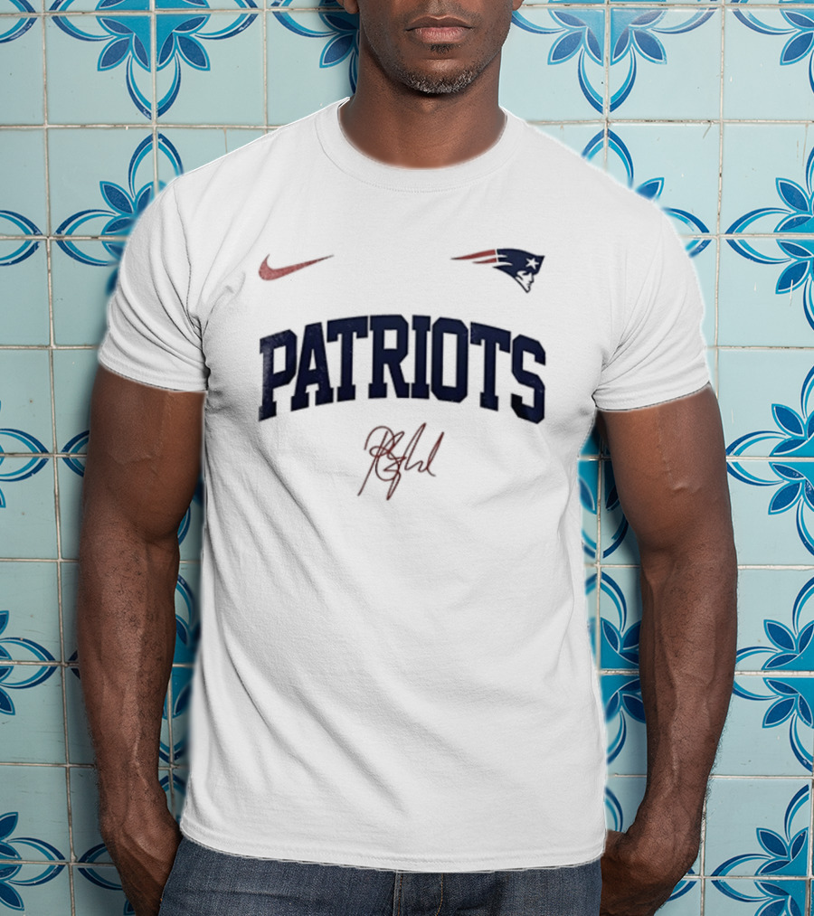 Nike New England Patriots NFL Playoff Game Barry Signature T-Shirt