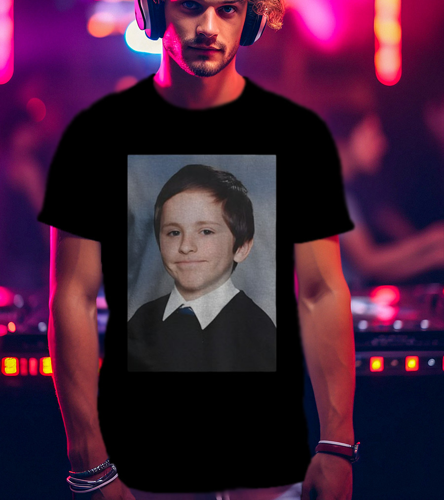 Awkward White People Smile Schoolboy Photo T-Shirt