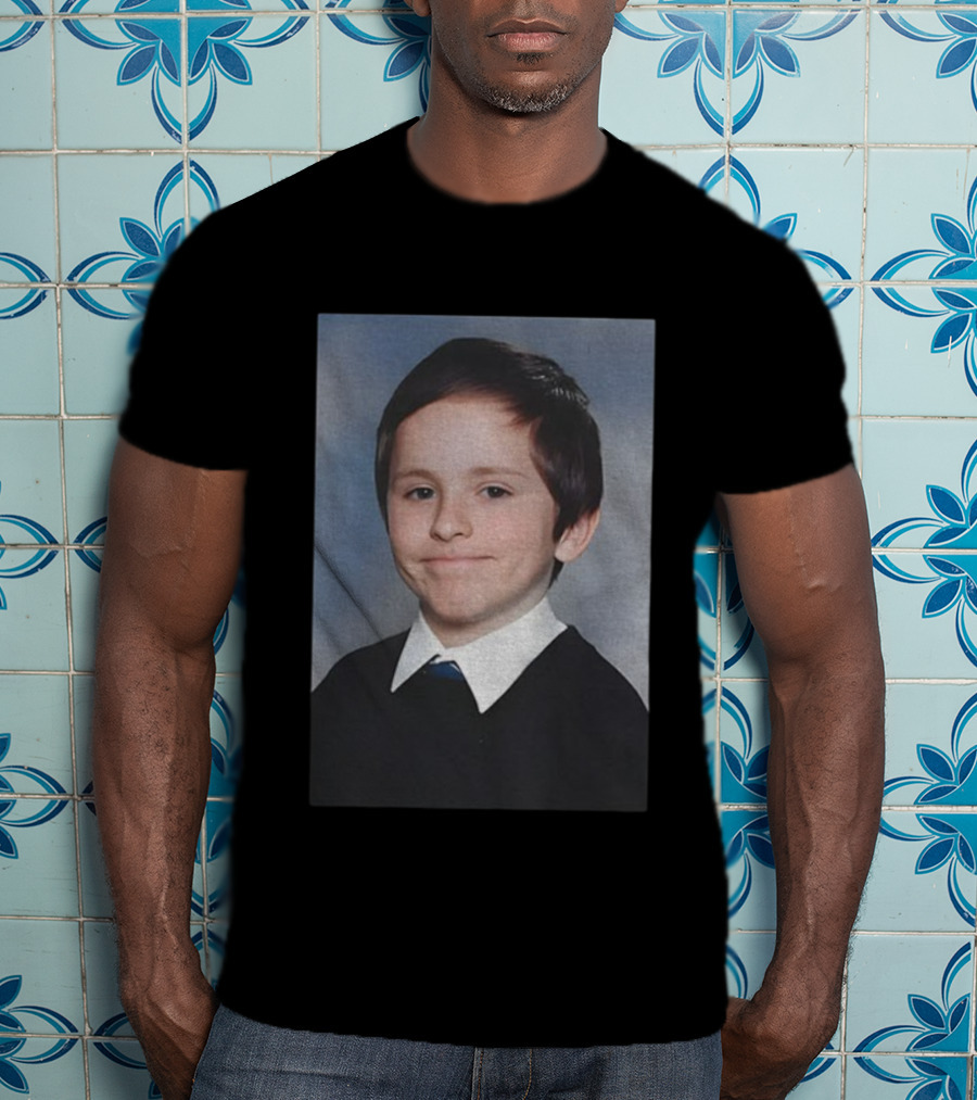 Awkward White People Smile Schoolboy Photo T-Shirt