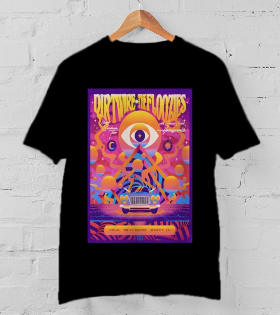 Dirtwire The Floozies UC Theatre Berkeley California December 6th 2025 Surreal Dream Tour Cosmic Vibrations Honeycomb T-Shirt