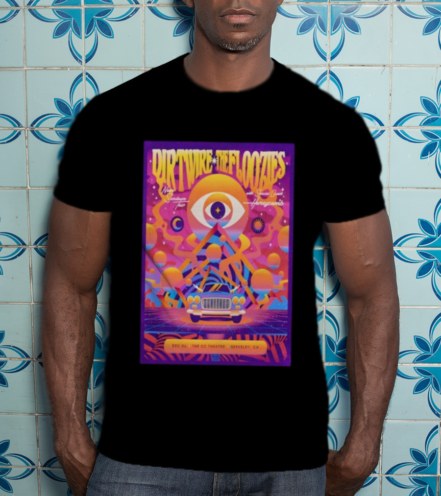 Dirtwire The Floozies UC Theatre Berkeley California December 6th 2025 Surreal Dream Tour Cosmic Vibrations Honeycomb T-Shirt
