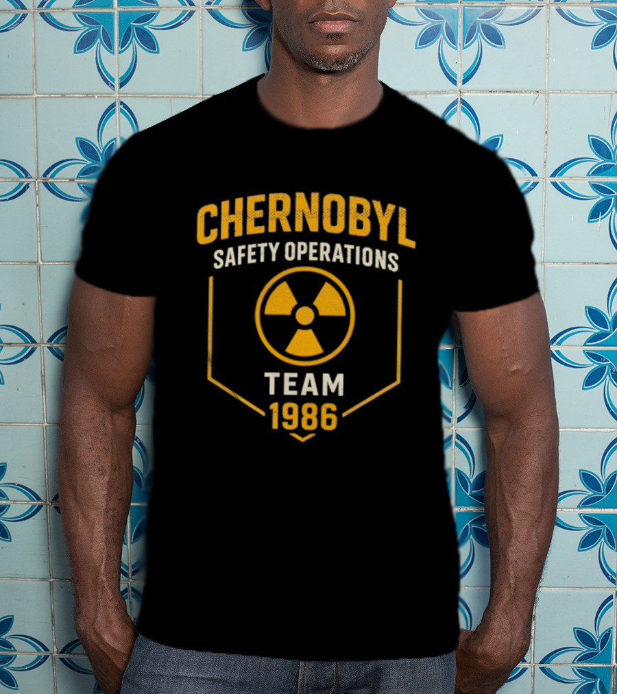Chernobyl Safety Operations Team 1986 Radioactive Symbol T-Shirt