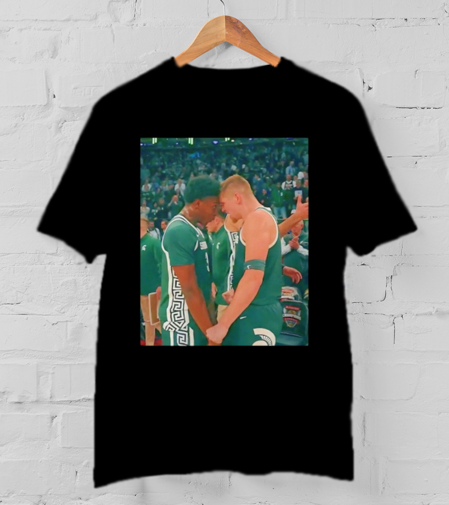 Michigan State Spartans Basketball Forehead To Forehead Team Unity T-Shirt