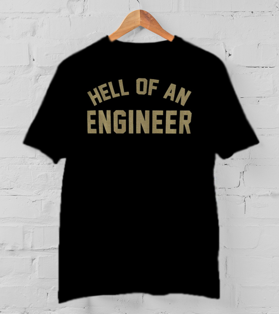 Georgia Tech Hell Of An Engineer Ramblin' Wreck Iconic College Spirit T-Shirt