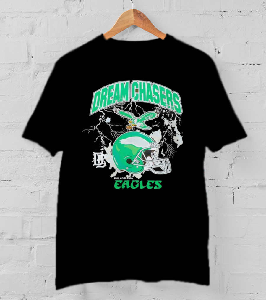 Philadelphia Eagles Dream Chasers Lightning Helmet Football Team Eagle T-Shirt