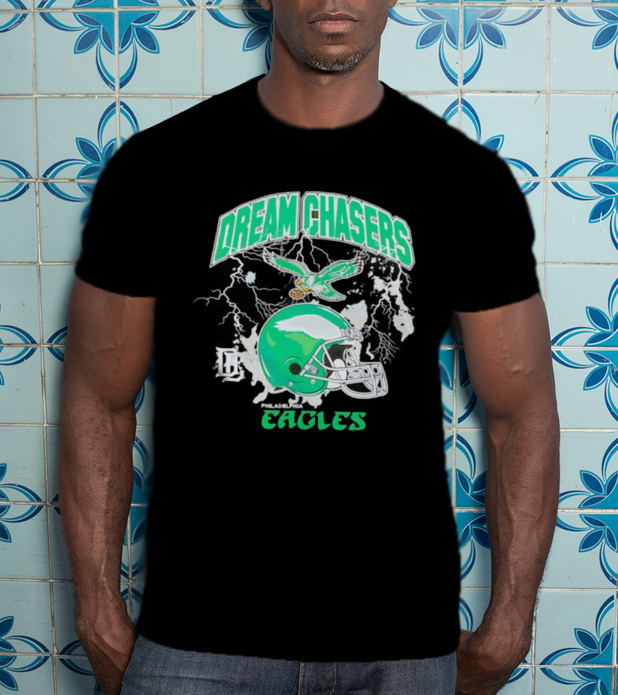 Philadelphia Eagles Dream Chasers Lightning Helmet Football Team Eagle T-Shirt