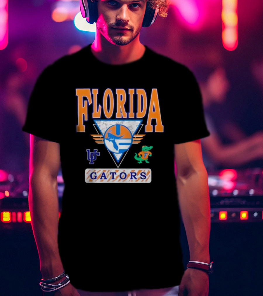 Florida Gators Vintage Retro Triangle LF Gator T-Shirt